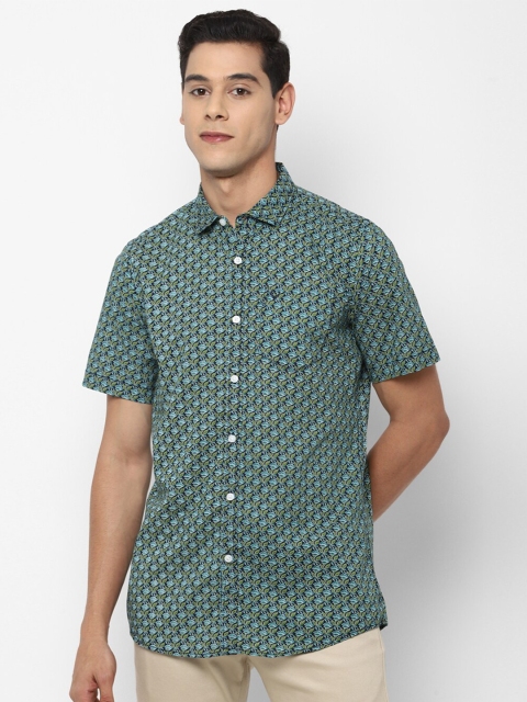 

Allen Solly Sport Men Blue Opaque Printed Casual Shirt