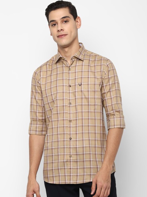 

Allen Solly Sport Men Beige Opaque Checked Casual Shirt