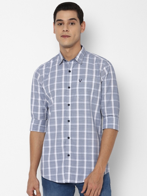 

Allen Solly Sport Men Grey Windowpane Checked Casual Shirt