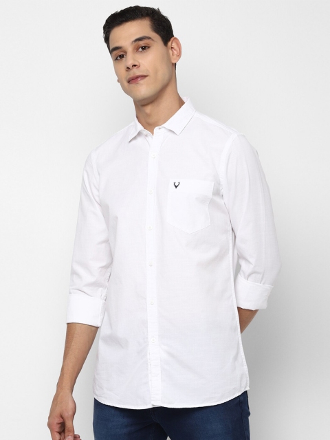 

Allen Solly Sport Men White Solid Opaque Casual Shirt