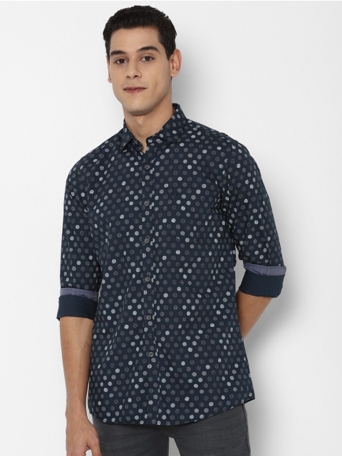 

Allen Solly Sport Men Navy Blue Opaque Printed Casual Shirt