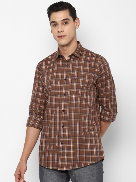 

Allen Solly Sport Men Brown Tartan Checked Casual Shirt