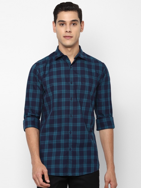 

Allen Solly Sport Men Navy Blue Slim Fit Opaque Checked Casual Shirt