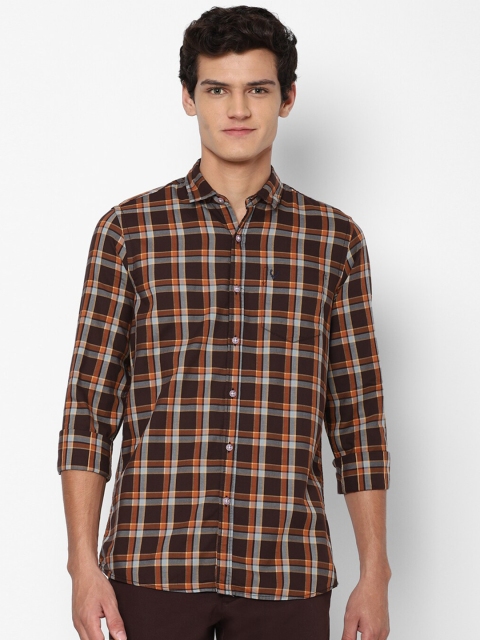 

Allen Solly Sport Men Brown Slim Fit Tartan Checks Opaque Checked Casual Shirt