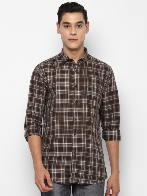 

Allen Solly Sport Men Brown Tartan Checks Opaque Checked Casual Shirt