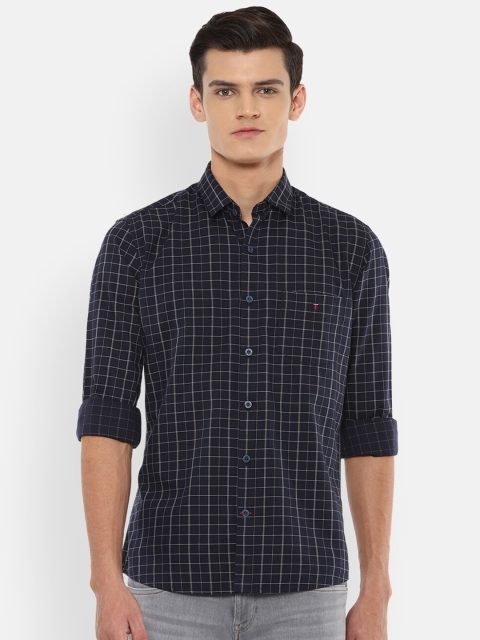 

Louis Philippe Sport Men Navy Blue Slim Fit Opaque Checked Casual Shirt