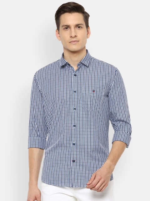 

Louis Philippe Sport Men Blue Opaque Checked Casual Shirt