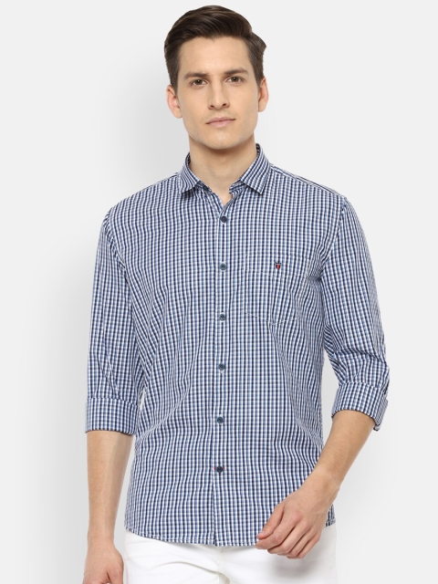 

Louis Philippe Sport Men Blue Opaque Checked Casual Shirt