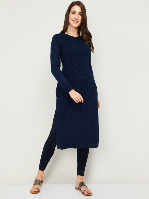 

Colour Me by Melange Teal Acrylic Tunic