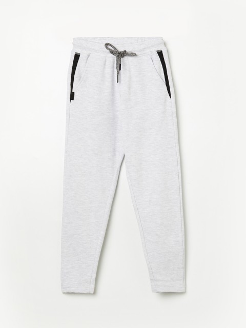 

Denimize by Fame Forever Boys Grey Solid Pure Cotton Track Pants