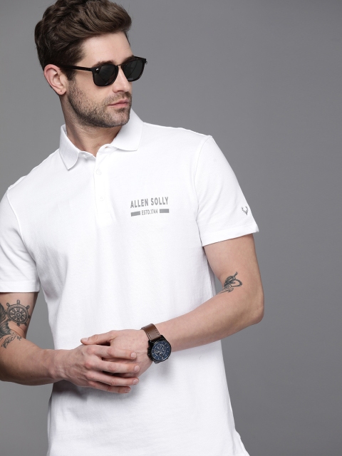 

Allen Solly Sport Men White Polo Collar T-shirt