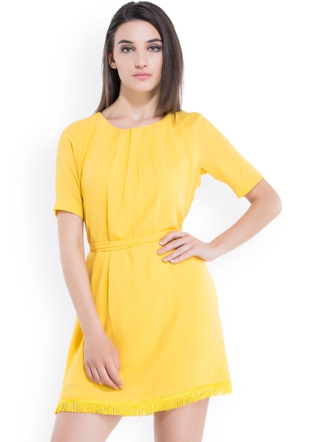 

Kazo Yellow A-line Dress