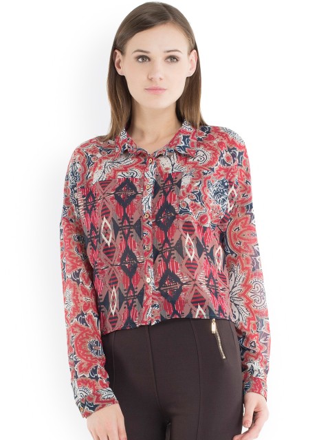 

Kazo Multicoloured Printed Casual Shirt, Multi