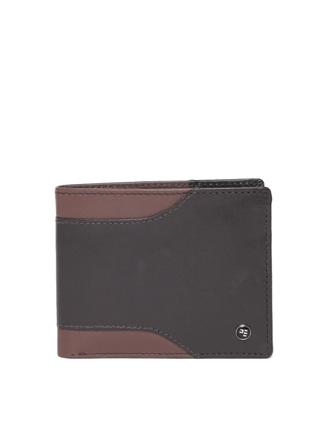 Peter England Men Brown Genuine Leather Wallet available at myntra for Rs.599