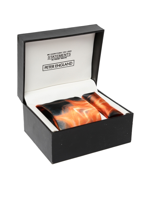 

Peter England Statements Black & Orange Accessory Gift Set