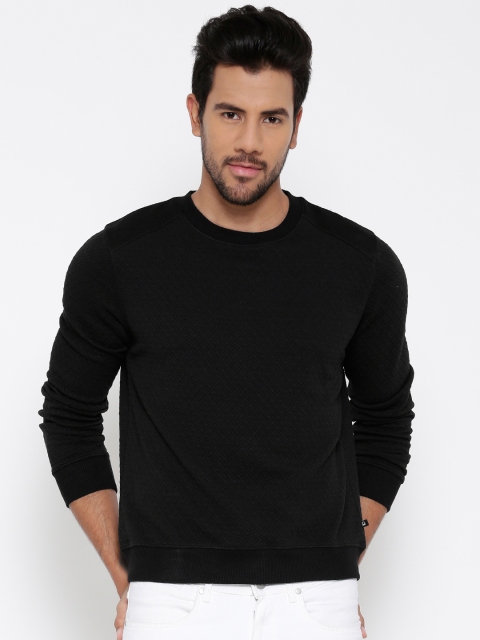 

United Colors of Benetton Black Textured Sweatshirt