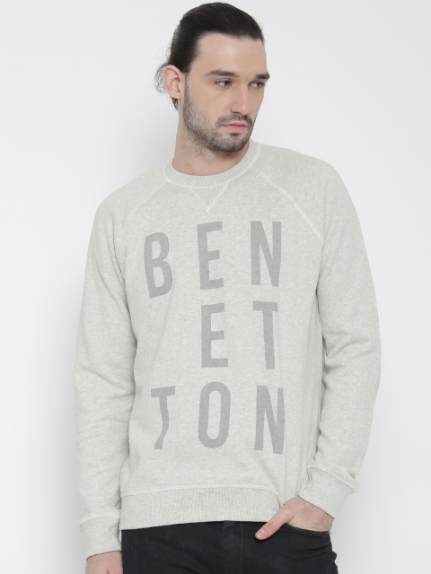 

United Colors of Benetton Grey Printed Sweatshirt