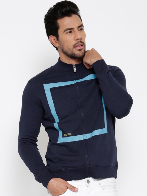 

United Colors of Benetton Navy Printed Sweatshirt, Navy blue