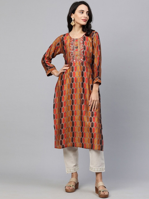 

FASHOR Women Multicoloured Printed Kurta, Multi