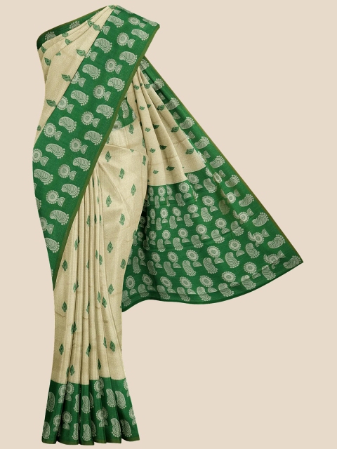 

KLM Fashion Mall Yellow & Green Paisley Zari Tissue Banarasi Saree