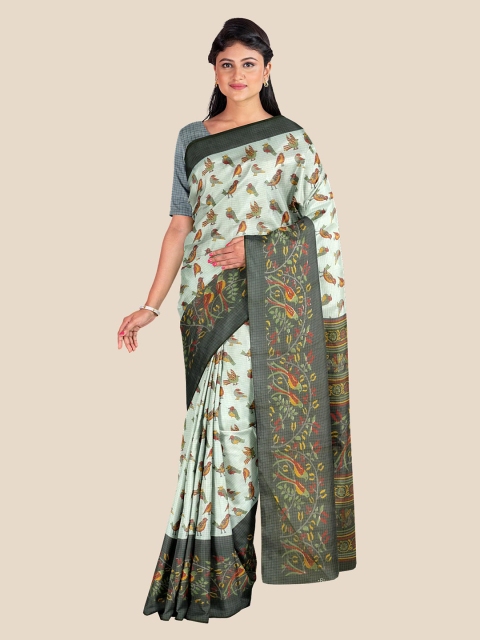 

KLM Fashion Mall Cream-Coloured & Maroon Ethnic Motifs Silk Blend Banarasi Saree