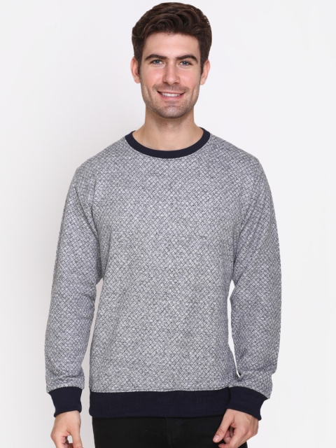 

Obaan Men Grey Pure Cotton Sweatshirt