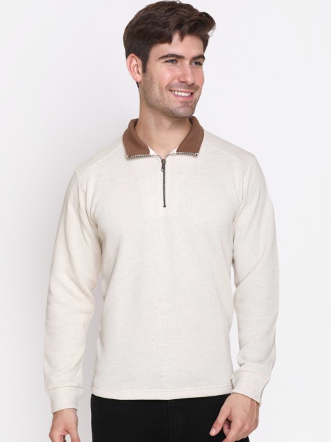 

Obaan Men Off White Sweatshirt