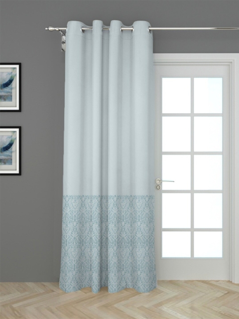 

HOUZZCODE Blue Black Out Long Door Curtain