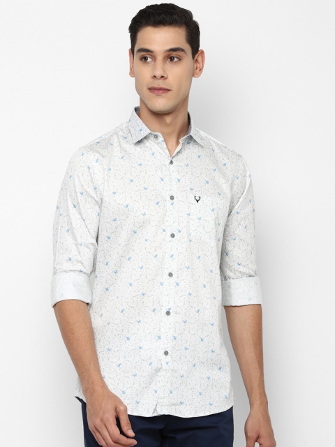

Allen Solly Men White Slim Fit Opaque Printed Casual Shirt