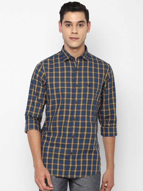 

Allen Solly Men Navy Blue Slim Fit Tartan Checks Opaque Checked Casual Shirt