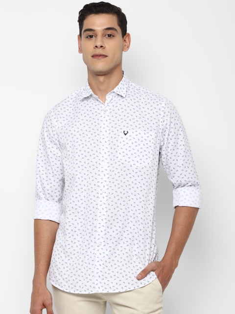 

Allen Solly Men White Slim Fit Opaque Printed Casual Shirt