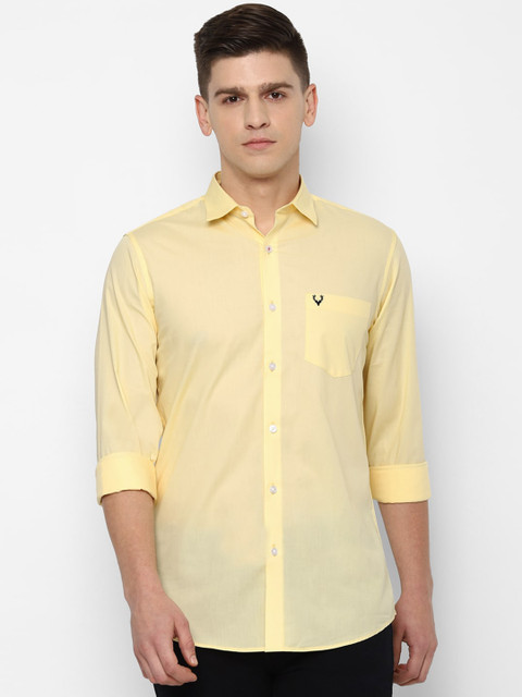 

Allen Solly Men Yellow Opaque Casual Shirt