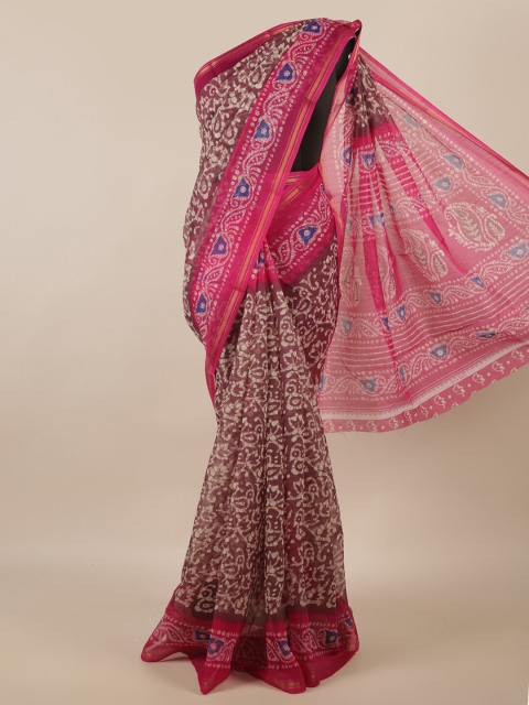 

Pothys Purple & Beige Woven Design Zari Saree