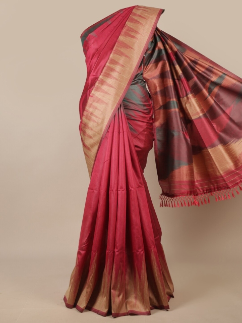 

Pothys Fuchsia & Beige Jute Silk Saree