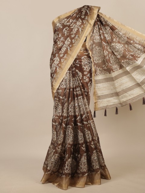 

Pothys Brown & Beige Ethnic Motifs Saree