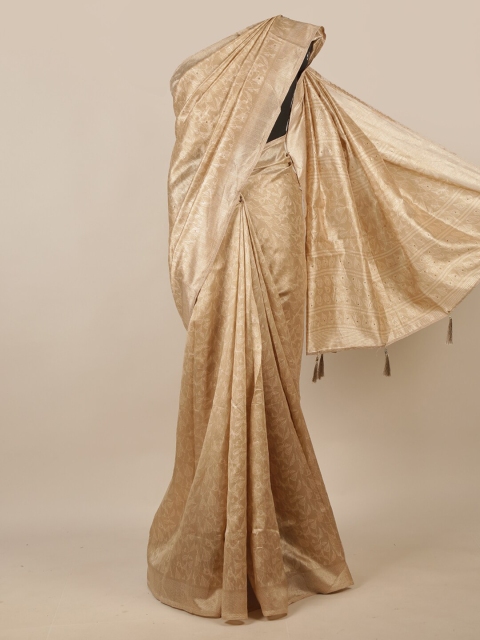 

Pothys Cream-Coloured & White Floral Saree