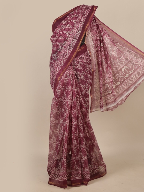 

Pothys Purple & White Floral Saree