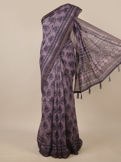 

Pothys Lavender & Gold Ethnic Motifs Saree