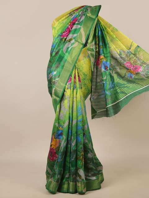 

Pothys Green Floral Saree