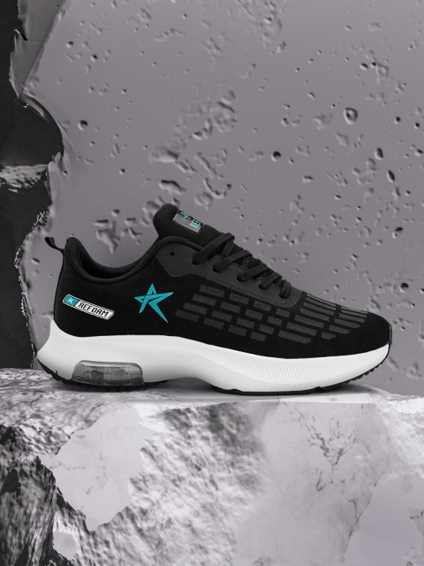 

REFOAM Men Black Mesh Running Non-Marking Shoes