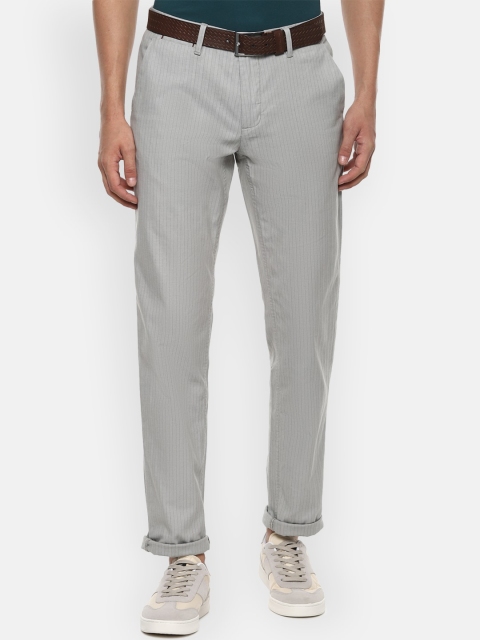 

Louis Philippe Sport Men Grey Solid Trousers