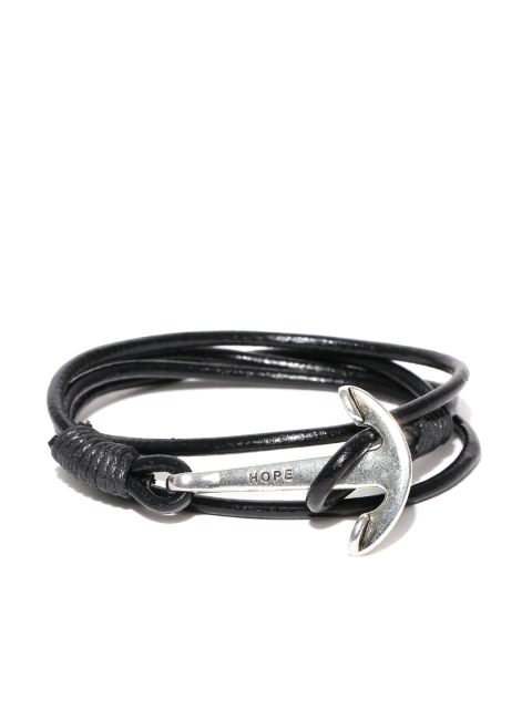 

The Bro Code Men Black Wrap-Around Bracelet