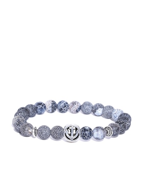 

The Bro Code Men Grey Beaded Bracelet