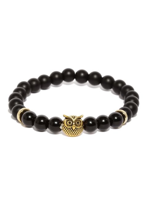 

The Bro Code Men Black Beaded Bracelet