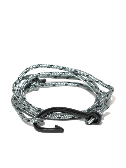 

The Bro Code Men Grey Patterned Wrap-Around Bracelet
