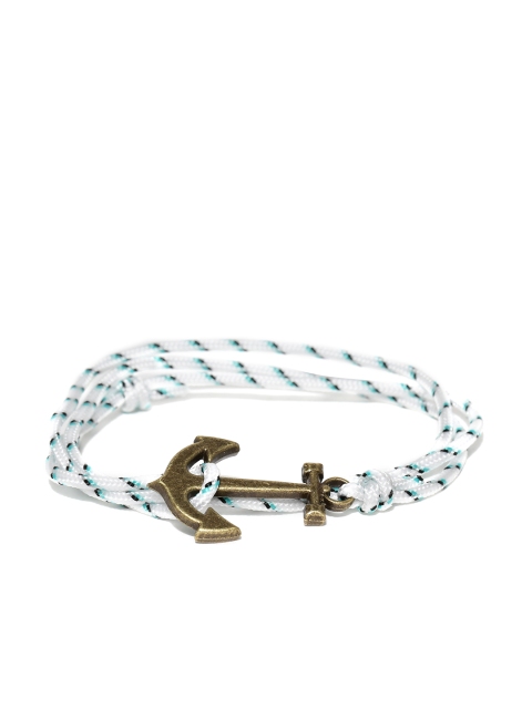 

The Bro Code Men White Patterned Wrap-Around Bracelet