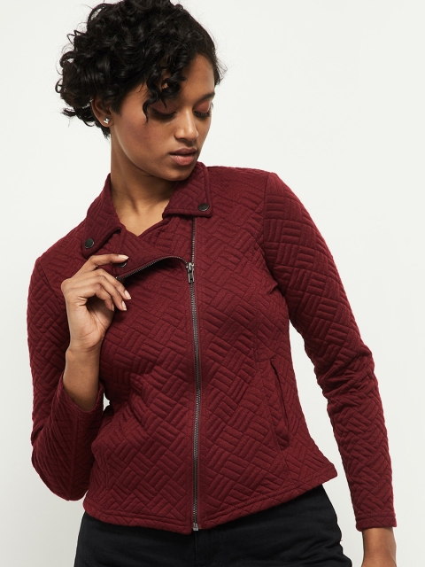 

max Women Maroon Tailored Jacket