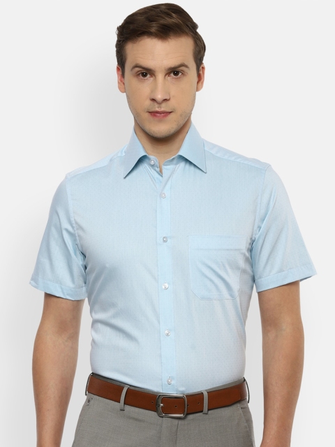 

Louis Philippe Men Blue Opaque Formal Shirt