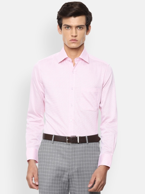 

Louis Philippe Men Pink Opaque Cotton Formal Shirt