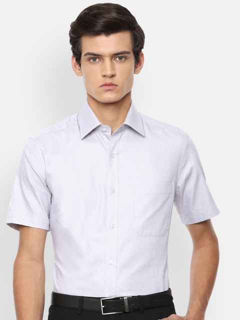 

Louis Philippe Men Grey Opaque Pure Cotton Formal Shirt